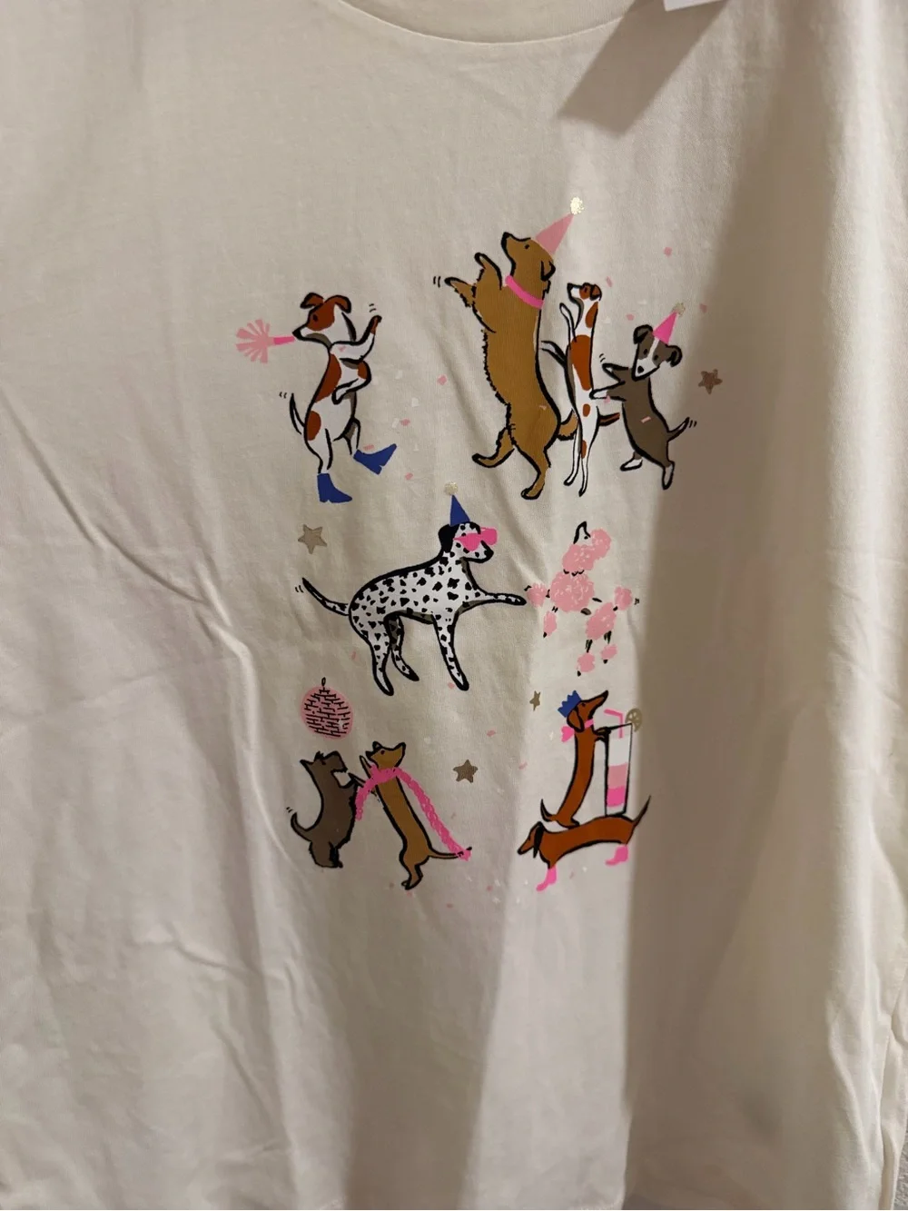 J. Crew Party Dogs Print Size M 💯% Cotton